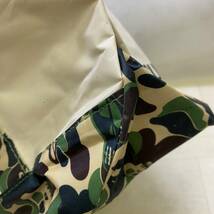 ▲ A BATHING APE stussy エイプ ストゥーシー コラボ トートバッグ 迷彩 ベージュ 鞄 USED ▲ G14068_画像5