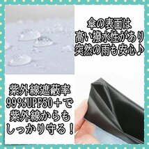 晴雨兼用 折り畳み傘 日傘　雨傘 UVカット 完全遮光 黒 シンプル_画像5