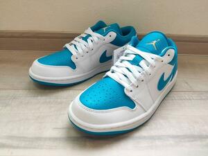 27.5cm 新品 NIKE AIR JORDAN 1 LOW AQUATONE ナイキ エアジョーダン 1 ロー アクアトーン 青 エア ジョーダン 553558-174 AQUA アクア