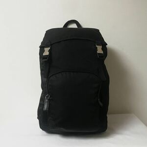 確実正規品 PRADA 2VZ135 2017年9月22日購入 プラダ バックパック ナイロン リュック サフィアーノ 黒 ブラック テスート