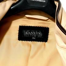 幻!!!完全頂点◎希少XL!!!33万◎コレクションライン「LANVIN/ランバン」最高級ラムスキン羊革◎レザージャケット ライダース ブルゾン 50_画像9