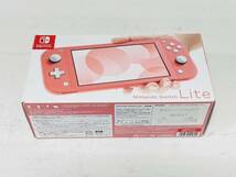 Nintendo Switch Lite コーラル 箱 充電器 内箱 有 動作確認済み W-8_画像9