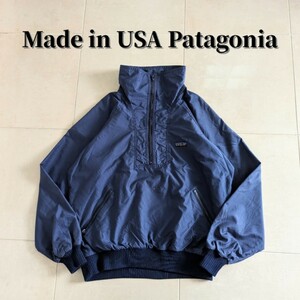 USA製 Patagonia　パタゴニア　ハーフジップ　アノラックジャケット　ネイビー　L　ジャケット　SST 　ヌエボレンジ　ナイロンジャケット