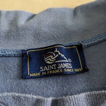 希少　SAINT JAMES　セントジェームス　襟付き　バスクシャツ　ネイビー　T4_画像5