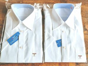 【未使用】ビジネスシャツ　ワイシャツ　ホワイト　白　S　37 レギュラー　半袖 メンズ　2枚セット