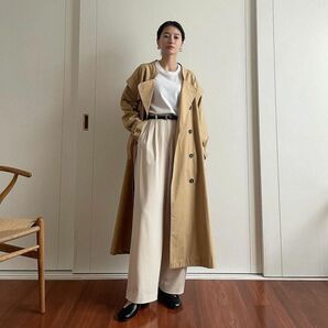  2way square sleeve trench coat コート ベージュ ロング ロングコート