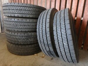 C480 バリ溝 送料無料【225/80R17.5 123/122】ダンロップ SP521 夏タイヤ 6本 2022年製 約8.5分山