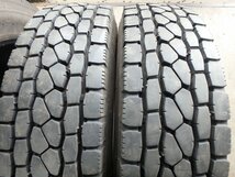 C504 バリ溝 送料無料【225/80R17.5 123/122】ブリヂストン エコピアM801Ⅱ ミックスタイヤ 2本 2022年製 約8-8.5分山_画像1