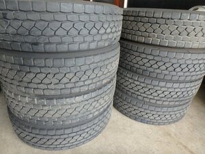 C516 送料無料【275/80R22.5 151/148】ブリヂストン エコピアM81C 再生 ミックスタイヤ 8本 約6.5分山