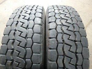 C574 送料無料【205/70R17.5 115/113】ブリヂストン R205 ミックスタイヤ 2本 2020年製 約7.5分山