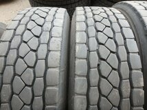 C584 送料無料【275/80R22.5 151/148】ブリヂストン エコピアM81 再生ミックスタイヤ 4本 約7-7.5分山_画像5