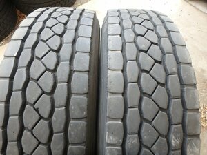 C588 送料無料【275/80R22.5 151/148】ブリヂストン エコピアM81 再生ミックスタイヤ 2本 約7-7.5分山