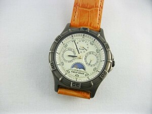 l52u43*ALBA old wristwatch FIELD GEAR quarts clock moon face operation goods stock goods 