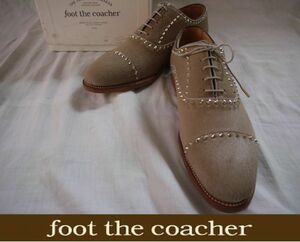 ★新品格安★フットザコーチャー　ＦＯＯＴ　ＴＨＥ　ＣＯＡＣＨＥＲ　ハラコ　スタッズ　本格シューズ★ ７ ★ベージュ系 ★