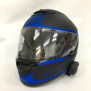 SHOEI QWEST フルフェイスヘルメット インカム装着 除菌消臭済 Mサイズ ブラック/ブルー ショウエイ クエスト バイク用品 N18751H●