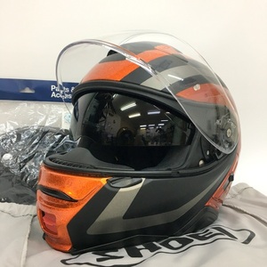 SHOEI NEOTEC2 ネオテック2 システムヘルメット 美品 カスタムペイント 除菌消臭済 Mサイズ オレンジ系 ショウエイ バイク用品 N18926H●