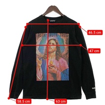 COOTIE Print L/S Tee JESUS CHRIST キリスト プリント 長袖 カットソー ロンT Tシャツ ネコポス可 Sサイズ クーティー トップス DM10901■_画像9