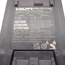 ヒルティ バッテリー B22-170 美品 バッテリーパック 22V 8.0 Ah NURON リチウムイオンバッテリー HILTI △ DW1389_画像6