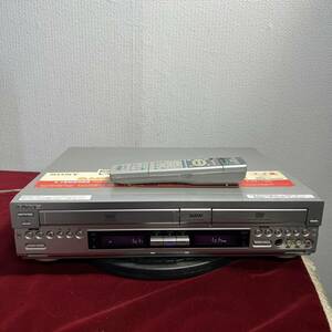 f001 SONY スゴ録 VHSビデオ一体型DVDレコーダー RDR-VH80 2005年製 リモコン　ジャンク