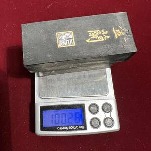 2棚091 中国墨 古墨　 　重量100g 気叶金蘭　上海墨　現状品