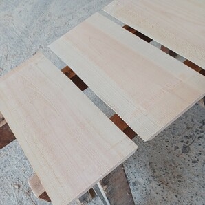 A-1665  国産ひのき 耳付板 3枚セット テーブル 棚板 看板 一枚板 無垢材 桧 檜 DIYの画像7