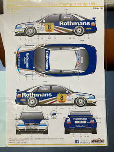 (SK-24157): 1/24 アウディA4クアトロ(Audi Sport,Rothmans) South African Touring Car Championship1996 水転写デカールSK-24157