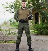 【ロシア軍】特殊部隊 戦闘服 EMR ジャケット・パンツ・肘パッド・膝パッド ４点セット デジタルフローラ 迷彩服 サバゲー 個人装備_画像6