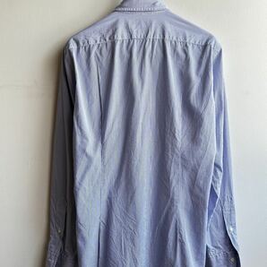 【美品】Maker's Shirt 鎌倉 シャツ メンズ 39-87 ストライプ 白×青 ボタンダウン 日本製 メーカーズ シャツ カマクラ 鎌倉シャツ の画像3