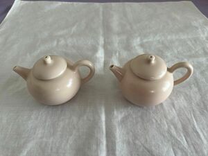 【中古】急須　茶銚　小さい急須　晃雲　清水焼　煎茶道具　2個セット　2800円　【1個はカケあり】