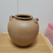昭和レトロ　信楽焼　信楽窯　花瓶　木箱あり_画像3