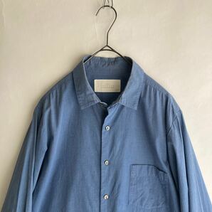 nest Robe CONFECT 日本製 ネストローブコンフェクト ベタシャン風 ベーシック シャツ ややゆったりめ ブルー 無地 size 4 skの画像3