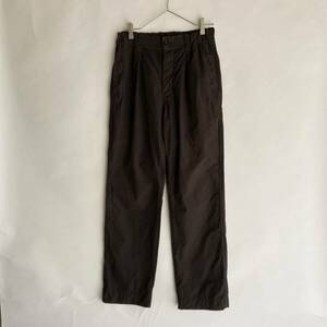 21SS MHL. FINE COMPACT POPLIN M H L Margaret Howell compact po pudding pants strut Silhouette Brown size S