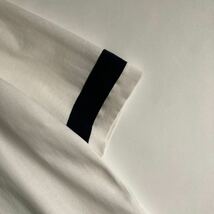 TOMORROWLAND 日本製 トゥモローランド マリンライン ニット Tシャツ クルーネック プルオーバー デザインカットソー 白 × 紺 size S_画像9