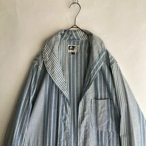  Engineered Garments アメリカ製 エンジニアードガーメンツ シャンブレー ガウン シャツ コート クレイジーパターン ブルー系 size M sk_画像3