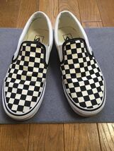 vans スリッポン　チェッカー　US9.5 27.5cm US企画　バンズ_画像1