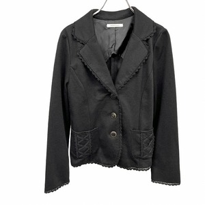 axes femme axes femme cut and sewn jacket tailored jacket borderless . race lining less long sleeve poly- 100% M black black lady's 
