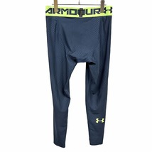 UNDER ARMOUR コンプレッションウェア レギンス スパッツ パンツ 総柄 ポリエステル×ポリウレタン XXL 2XL 3L ネイビー 紺×緑 メンズ_画像2