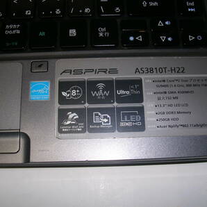 ◎◎ノートパソコン【ACER Signal UP ASPIRE 3810T 】ジャンク・部品取り品！の画像5