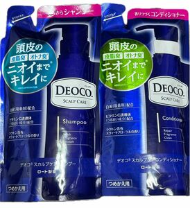 【２個セット】ロート製薬 デオコ スカルプケアシャンプー + コンディショナー 285ml 詰め替え