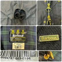 【ブラックウォッチ】美品 C38 Vintage Barbour BEDALE ビンテージ バブアー ビデイル ブラックウォッチ フード ピンバッジ付属_画像10