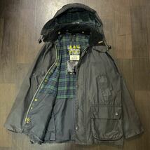 【ブラックウォッチ】美品 C38 Vintage Barbour BEDALE ビンテージ バブアー ビデイル ブラックウォッチ フード ピンバッジ付属_画像1