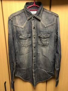 Регулярная 18SS Saint Laurent Paris Saint Laurent Paris Denim рубашка S 497526 Y880L