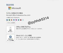 【即対応★永続認証】 Microsoft Office 2019 Professional Plus 正規認証 永年　プロダクトキー 自己アカウント管理 いつでも対応_画像4