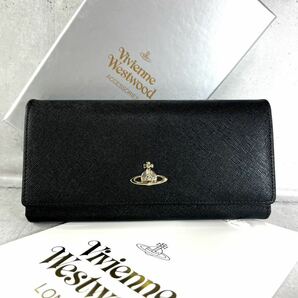 [送料無料]Vivienne Westwood ヴィヴィアンウエストウッド 69vv530チェーン付き長財布 オーブ ブラックの画像1