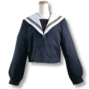 【新品未使用品】セーラー冬服上衣★学生服*横開き*白襟*2枚襟*ブラウン2ライン*紺色*ネイビーボディ*160*13号(WF13G)の画像2