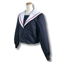 【新品未使用品】セーラー冬服上衣★学生服*横開き*白襟*2枚襟*レッド1ライン*紺色*ネイビーボディ*160*13号(WE13G)_画像1