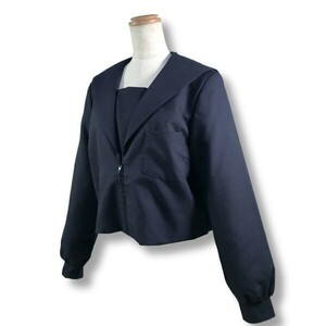 【新品未使用品】セーラー冬服上衣★学生服*前開き*紺襟*無地*紺色*ネイビーボディ*170*17号(WB17G)