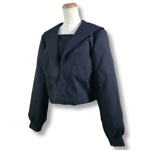 【新品未使用品】セーラー冬服上衣★学生服*横開き*紺襟*無地*紺色*ネイビーボディ*155*11号(WA11G)