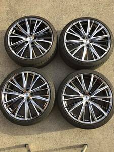 Kranze クレンツェ 社外アルミホイールセット　　　　　20×8.5J9.5J+38+33 114.3-5H SUNWIDE 245/35R20 95W 中古品4本