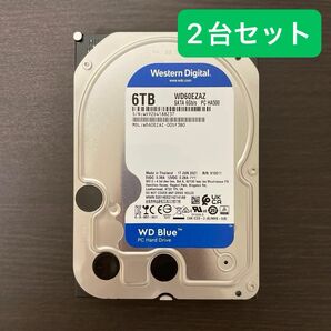 【2台セット】Western Digital WD Blue 内蔵 HDD 6TB 3.5インチ WD60EZAZ